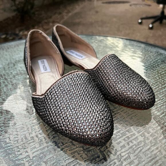 Steve Madden Vamp D'Orsay Rhinestone Studded Flat 7.5 - Picture 6 of 9